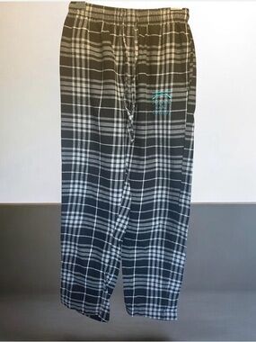 Concepts Black & White Plaid Lounge Pants with Teal Logo